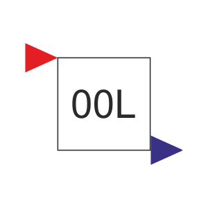 00L - Připojení úhlopříčné boční (přívod vlevo)